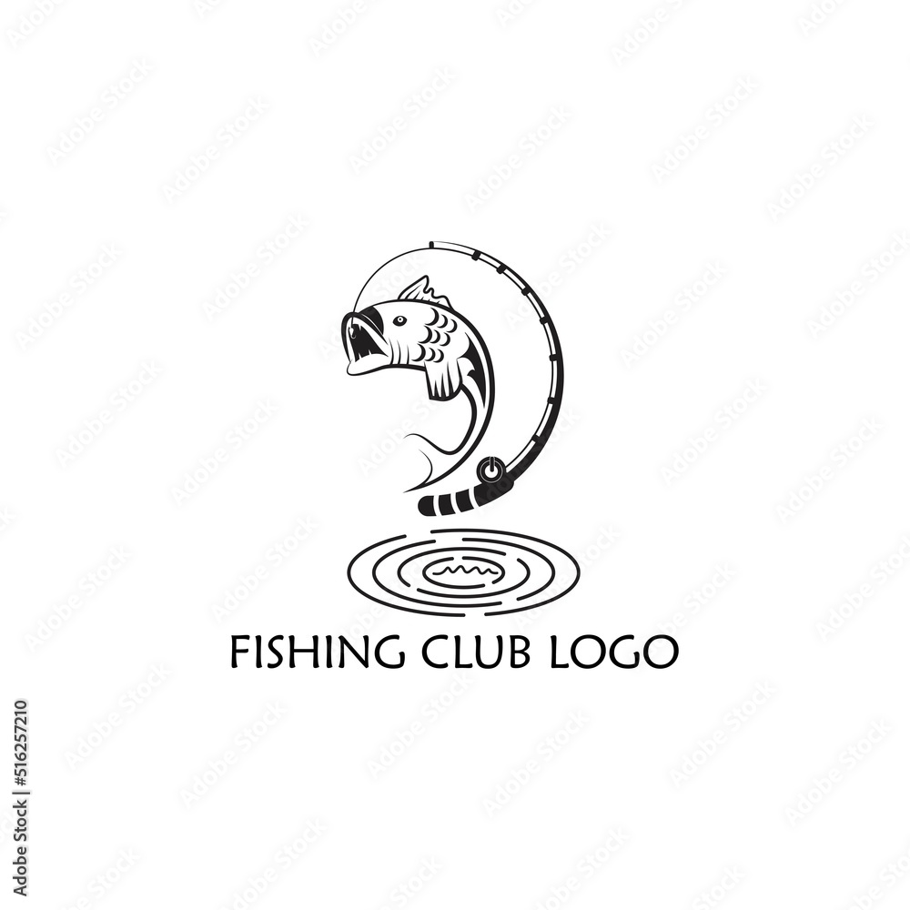 Naklejka premium fish logo symbol simple vector