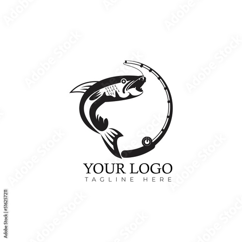 fish logo symbol simple vector
