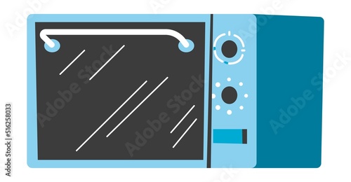 Microwave oven home appliances for kitchen vector
