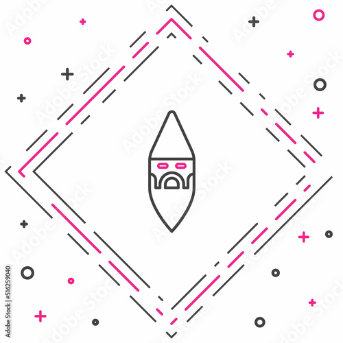 Line Wizard warlock icon isolated on white background. Colorful outline concept. Vector