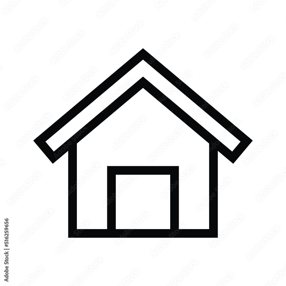 Homepage house icon on white background Homepage house icon on white background