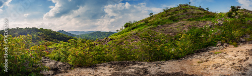 Green Mountains with Blue sky at Khaolon Nakhon Nayok in Thailand