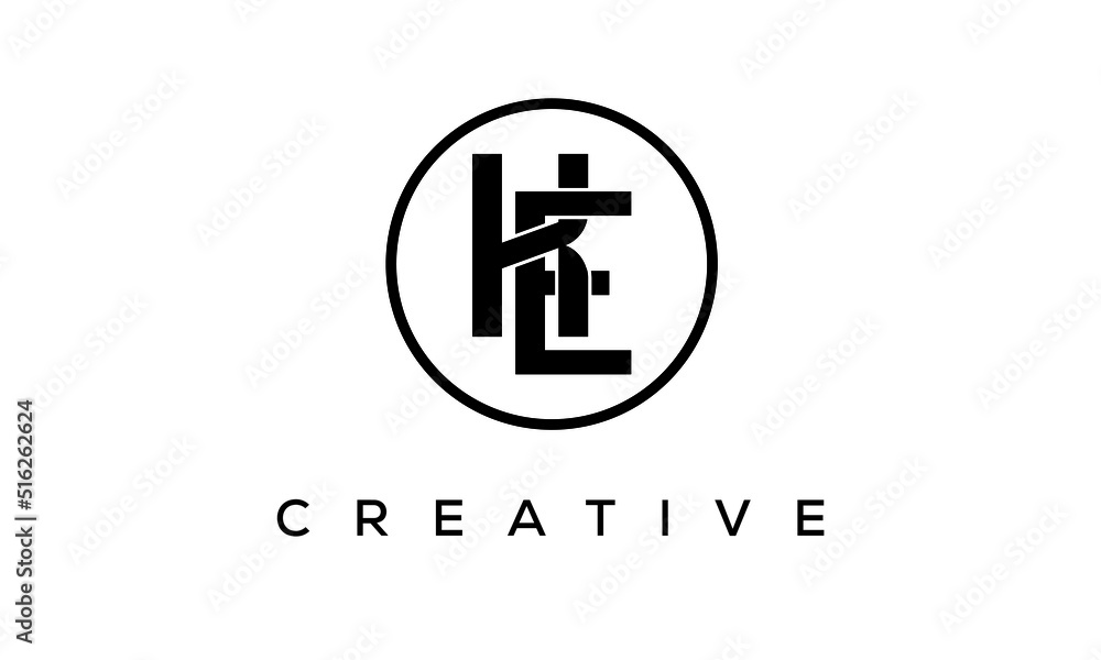 Monogram / initial letters KE creative corporate customs typography logo design. spiral letters universal elegant vector emblem with circle for your business and company.