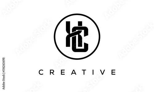 Monogram / initial letters XC creative corporate customs typography logo design. spiral letters universal elegant vector emblem with circle for your business and company.