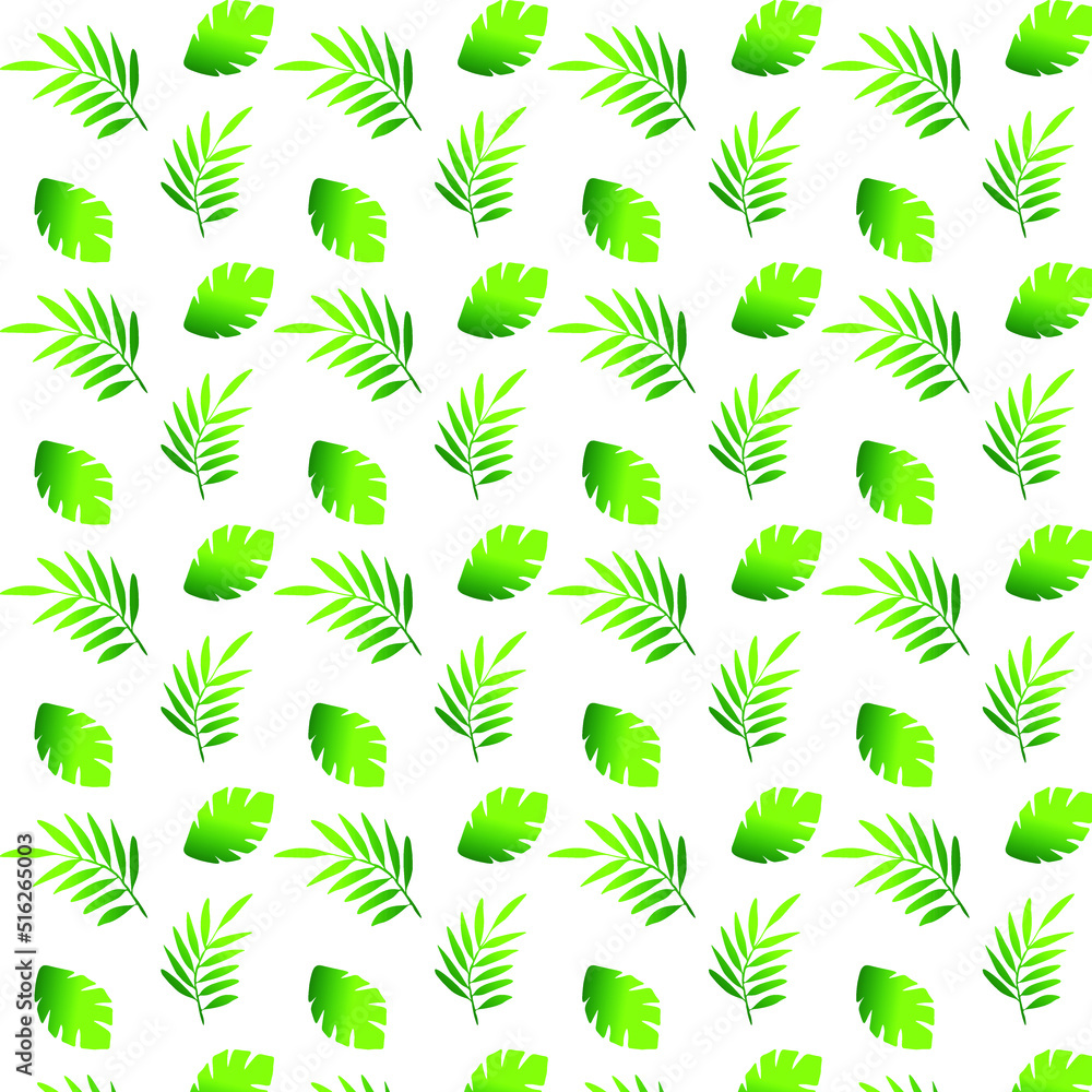 palm plant leaves seamless pattern on a white background of creative clipart logos symbols designs posters flyers clothing designs wrapping paper