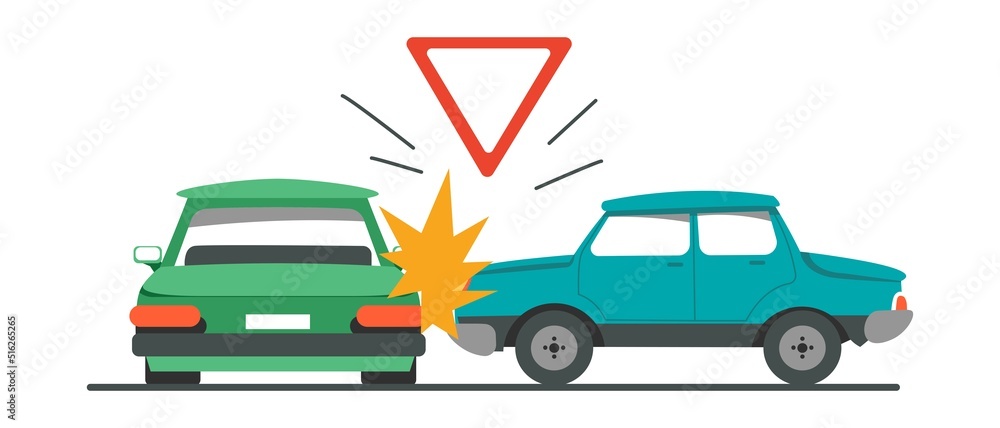 Traffic accident, car crash automobiles collision Traffic accident, car crash automobiles collision
