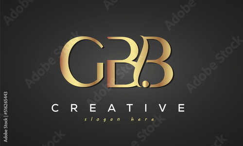 GBB creative luxury stylish logo design with golden premium look, initial tree letters customs logo for your business and company photo