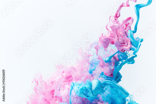 Abstract art background with flowing paints