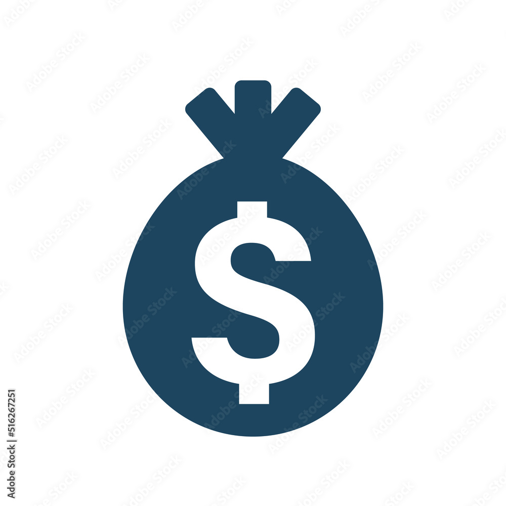 A bag of dollars. A money bag. Vector. A bag of dollars. A money bag. Vector.