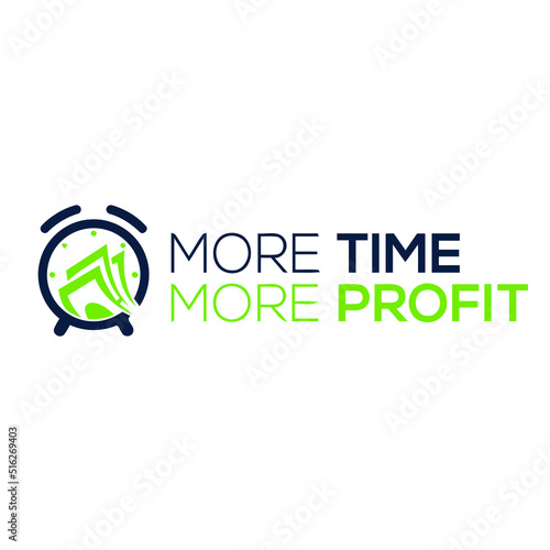 time is money logo design vector