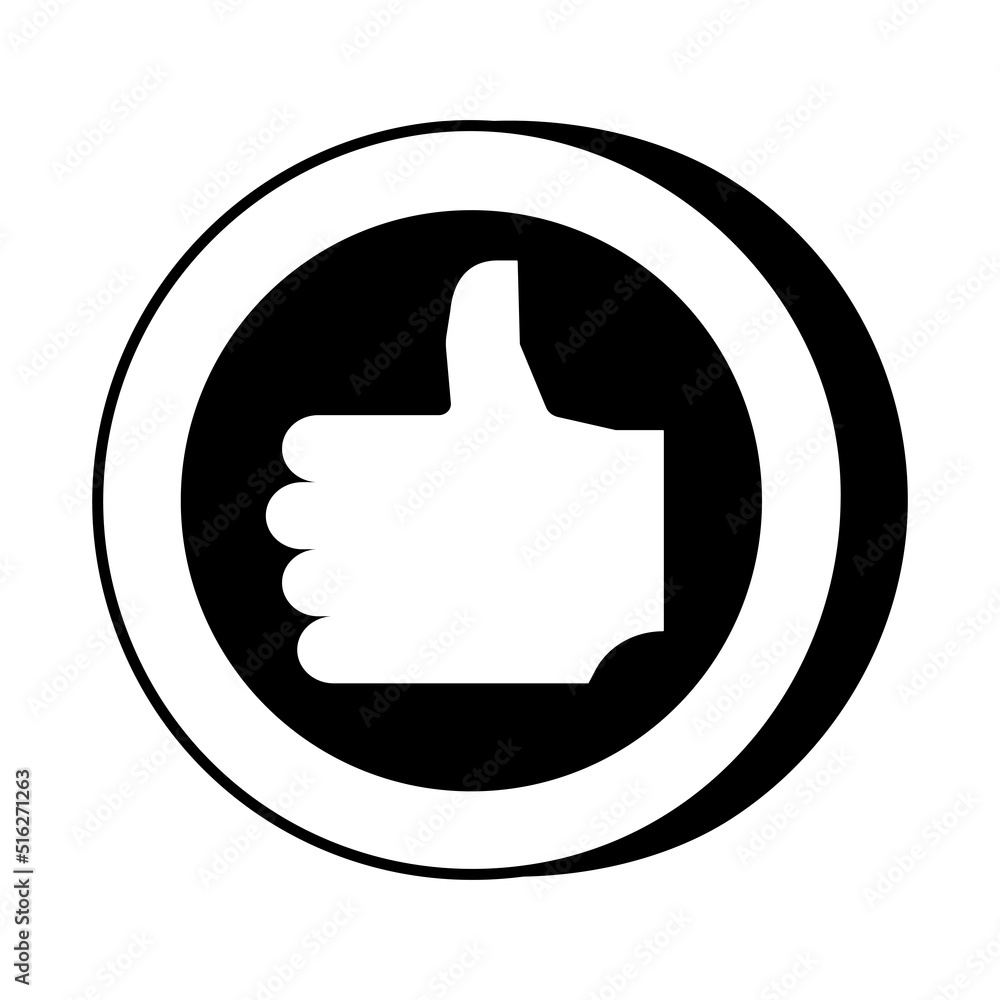 Icon Hand Thumb Up Casino Slot Machine shape. Gambling symbol, object. Vector illustration Icon Hand Thumb Up Casino Slot Machine shape. Gambling symbol, object. Vector illustration