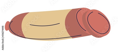 Organic sausage with pork or beef, poultry meat