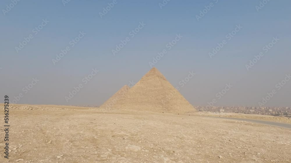 Giza plateau with great Pyramid Complex, Necropolis with Egyptian Pharaoh Tombs, Cairo, Egypt Giza plateau with great Pyramid Complex, Necropolis with Egyptian Pharaoh Tombs, Cairo, Egypt