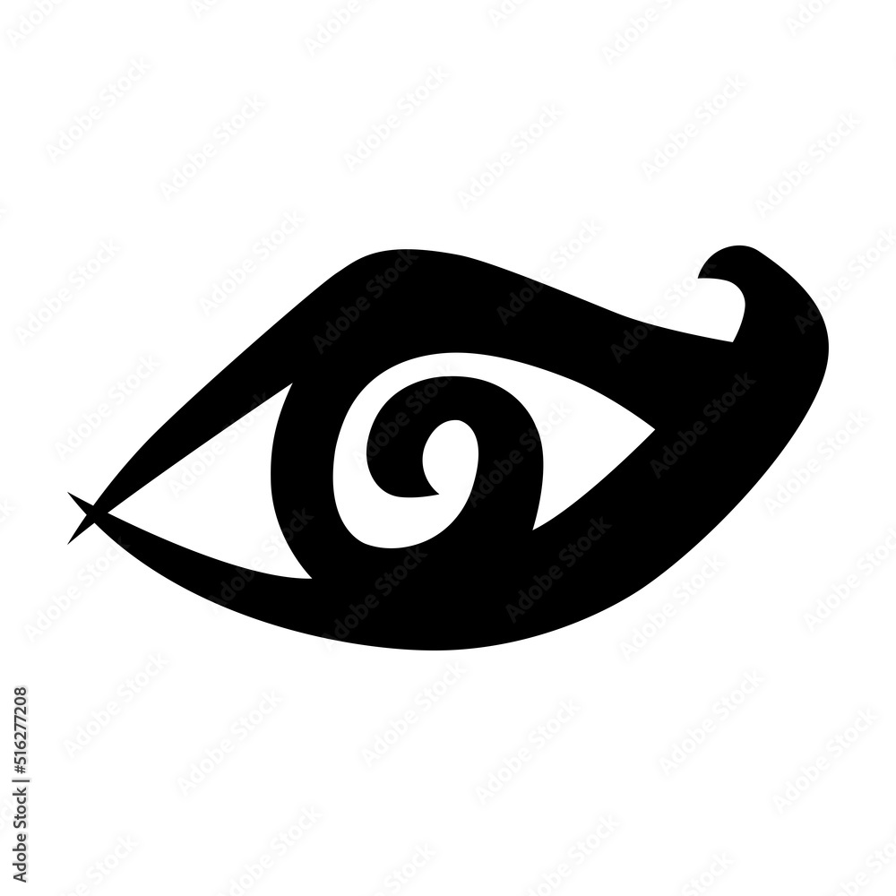 Clairvoyant sight sign. Runic symbol isolated on a white background. Clairvoyant sight sign. Runic symbol isolated on a white background.