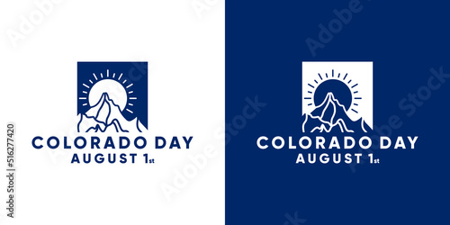Canvas Print colorado logo peak design, to commemorate colorado day august 1st