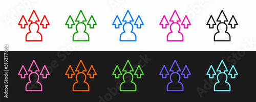Set line Web design and front end development icon isolated on black and white background. Vector