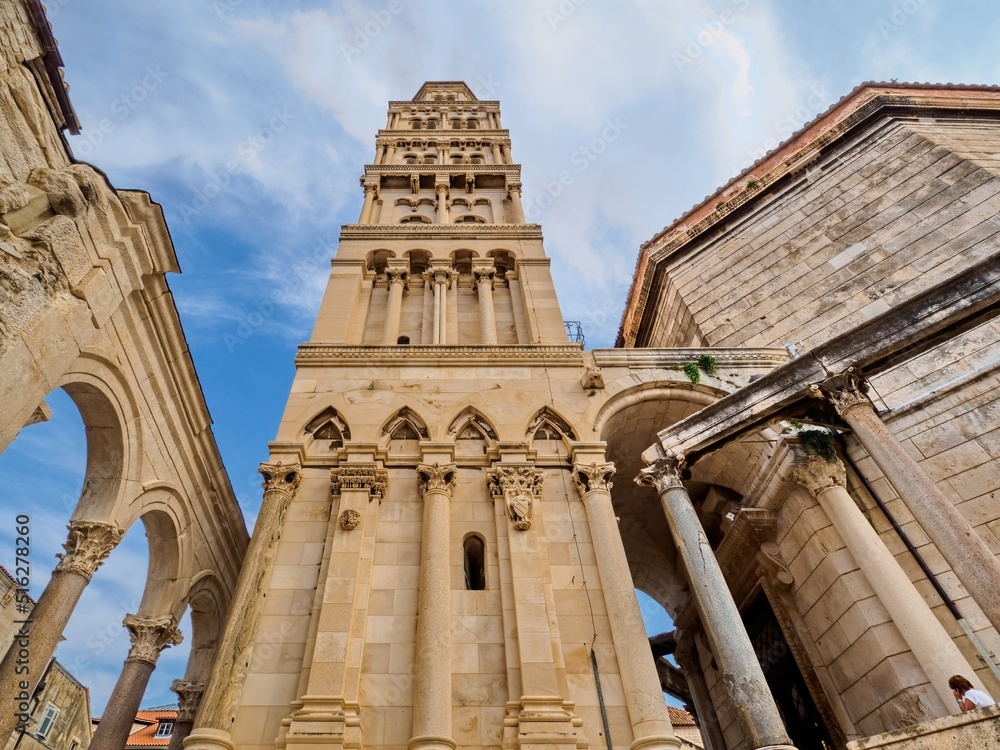 Tower of the Cathedral of St. Domnius as part of Diocletian's Palace, Split, Croatia