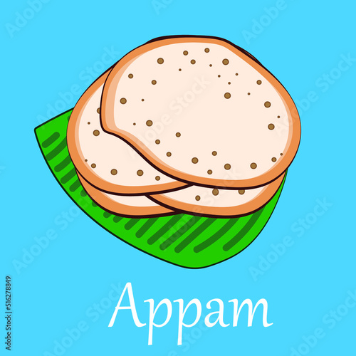 Appam dish, Indian breakfast