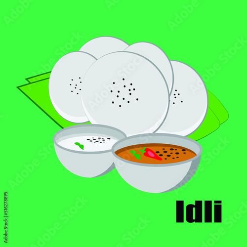 Indian breakfast Idli Sambhar
