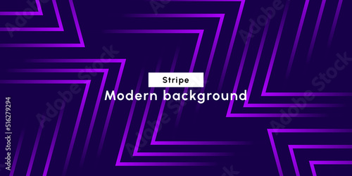 Modern abstract line on dynamic purple gradient background
