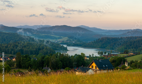 Fototapeta Naklejka Na Ścianę i Meble -  Panorama of Solina Lake in Poland