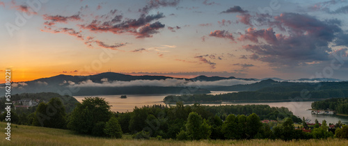 Fototapeta Naklejka Na Ścianę i Meble -  Panorama of Solina Lake in Poland