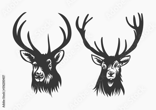 Hunting Deer Head Silhouette © Nazzasi