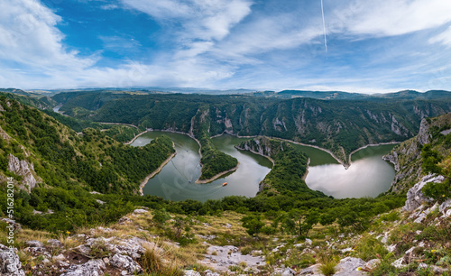Meanders of the Uvac River, Serbia. photo