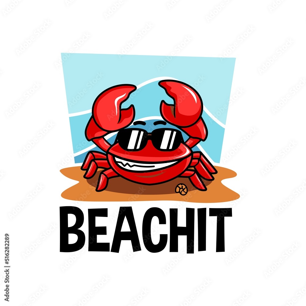 Obraz premium crab cartoon vector illustration