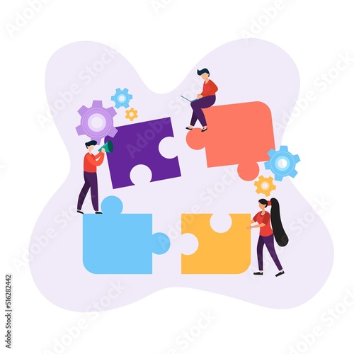 Board members are helping to innovate. Plan a strategy to drive the company. make business run successfully. flat illustration.