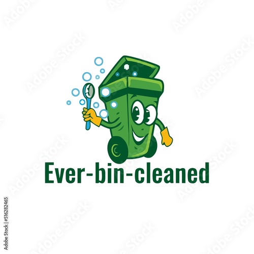trash can logo design vector