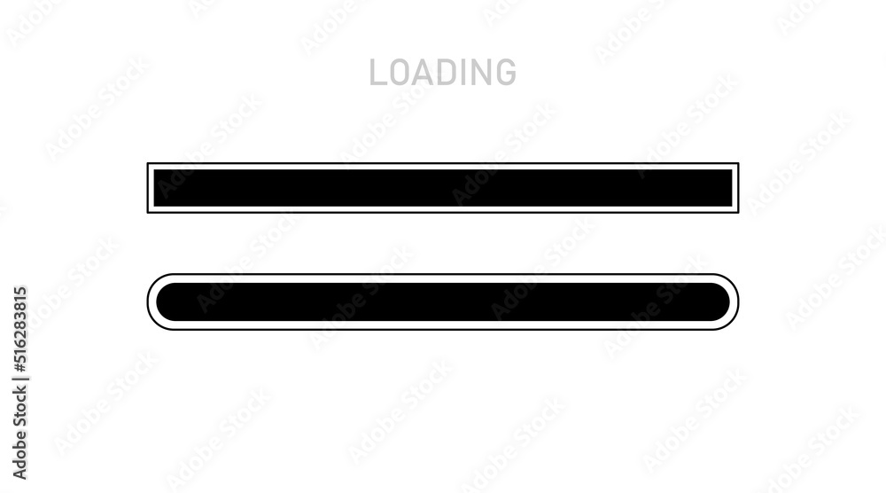 Vector loading template element with outline shape download progress bar on a black background Vector loading template element with outline shape download progress bar on a black background