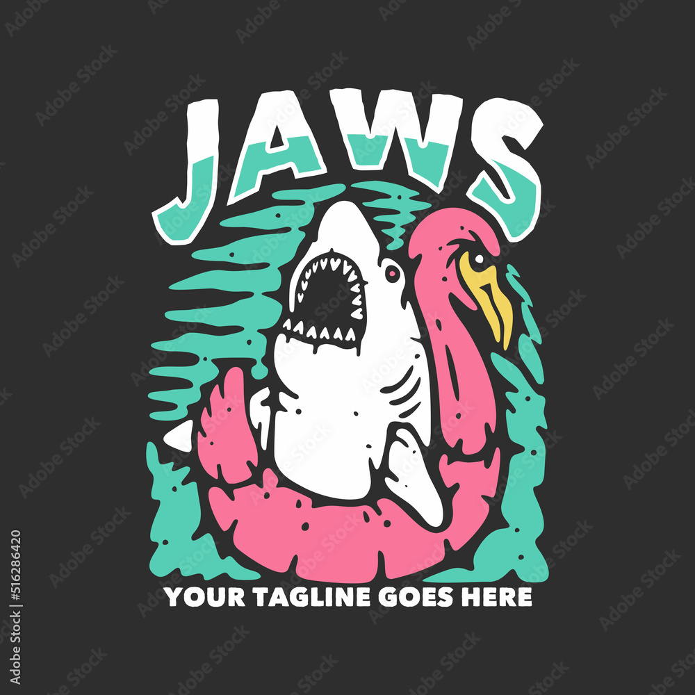 t shirt design my friend should have been swallowed with shark on the swimming balloon with gray background vintage illustration t shirt design my friend should have been swallowed with shark on the swimming balloon with gray background vintage illustration