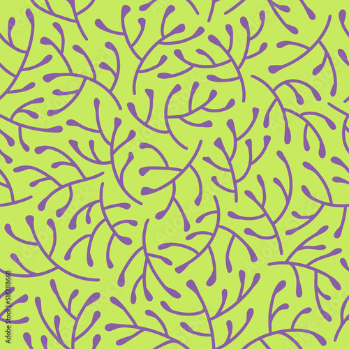 Seamless abstract floral pattern drawn in vector. Elegant design for textile and wrapping paper.
