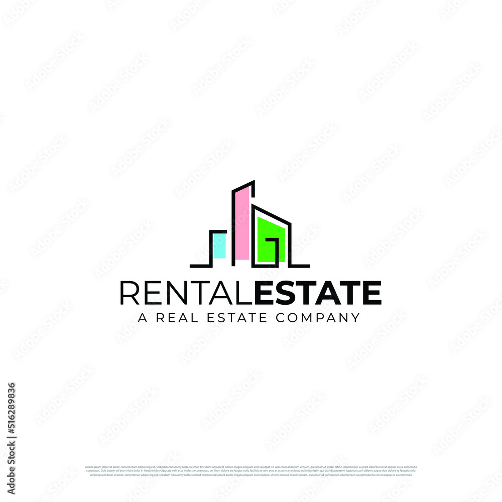 Rental Estate - A real estate logo for a real estate agency