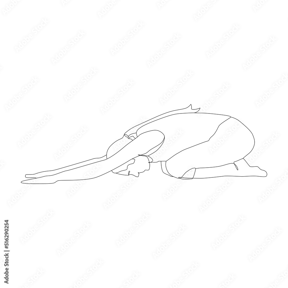 Yoga girl continuous line drawing minimalist design one line drawing of woman in yoga pose exercise Yoga girl continuous line drawing minimalist design one line drawing of woman in yoga pose exercise