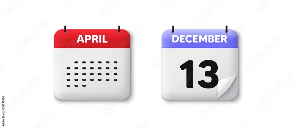 Calendar date 3d icon. 13th day of the month icon. Event schedule date. Meeting appointment time. Agenda plan, Month schedule 3d calendar and Time planner. 13th day day reminder. Vector Calendar date 3d icon. 13th day of the month icon. Event schedule date. Meeting appointment time. Agenda plan, Month schedule 3d calendar and Time planner. 13th day day reminder. Vector