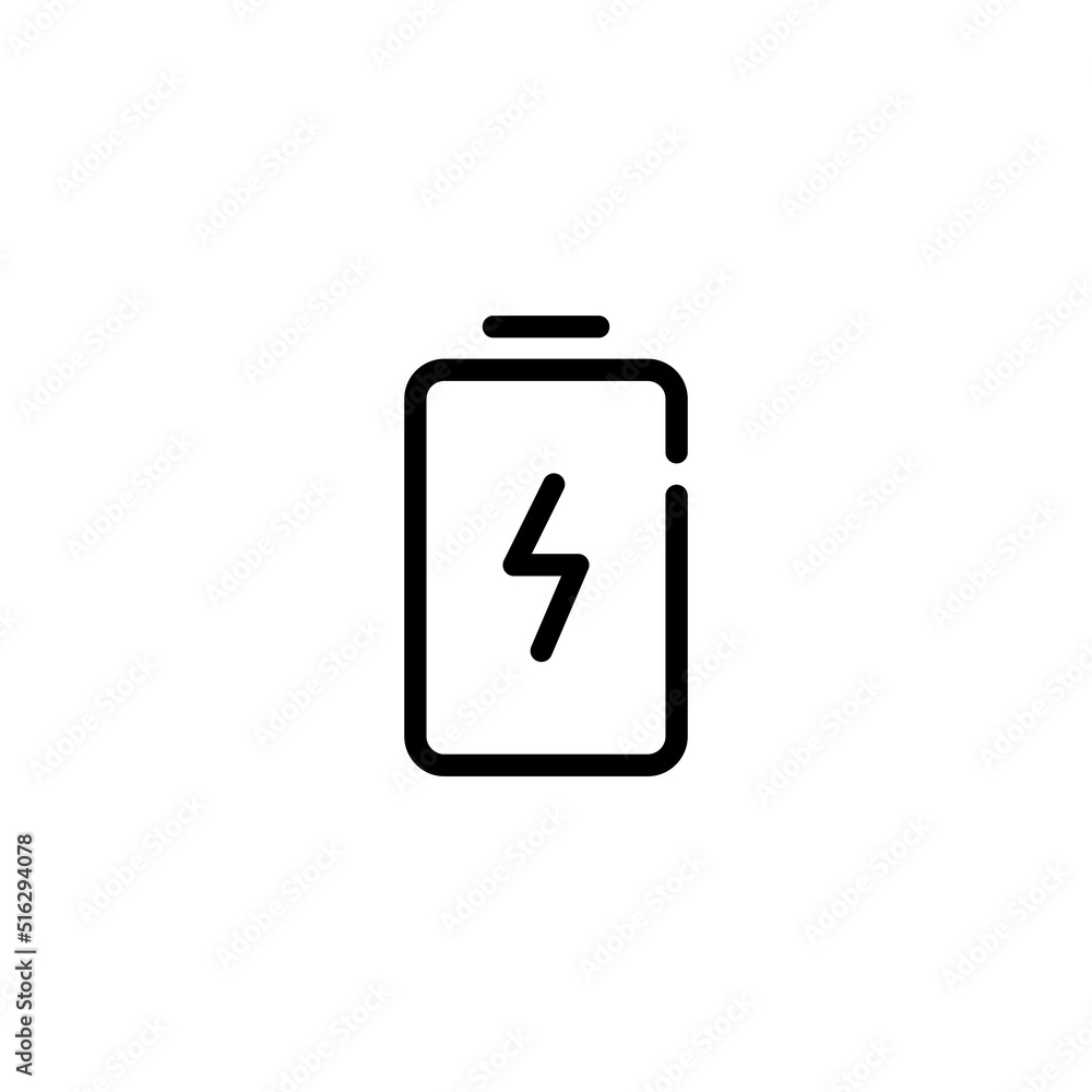 Battery line icon design vector illustration Battery line icon design vector illustration