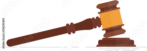 Judge gavel vector illustration isolated on white background photo
