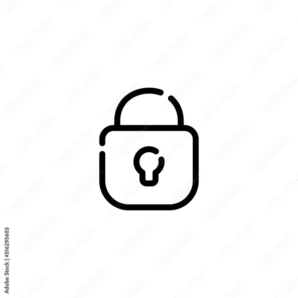 Lock line icon design vector illustration Lock line icon design vector illustration