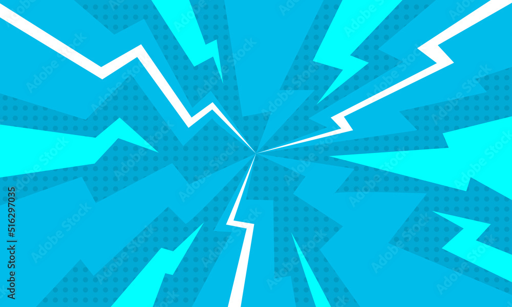 Comic abstract blue background design