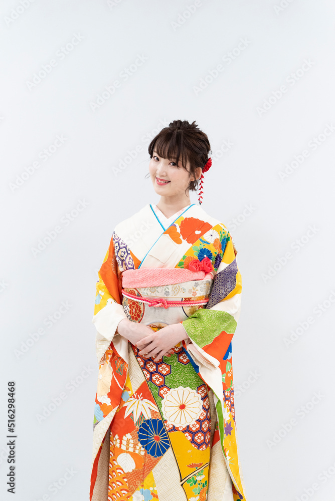 着物を着た女性 着物を着た女性