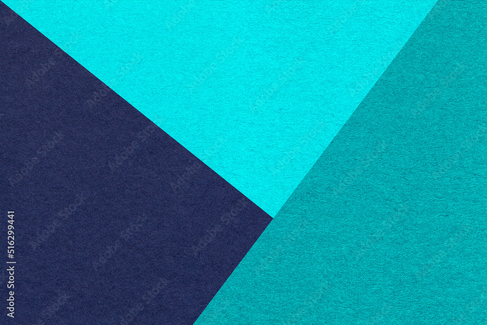 Texture of craft cyan, turquoise and navy blue shade color paper background. Structure of abstract cerulean cardboard Texture of craft cyan, turquoise and navy blue shade color paper background. Structure of abstract cerulean cardboard