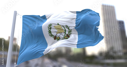 3d illustration flag of Guatemala. flag symbols of Guatemala. photo