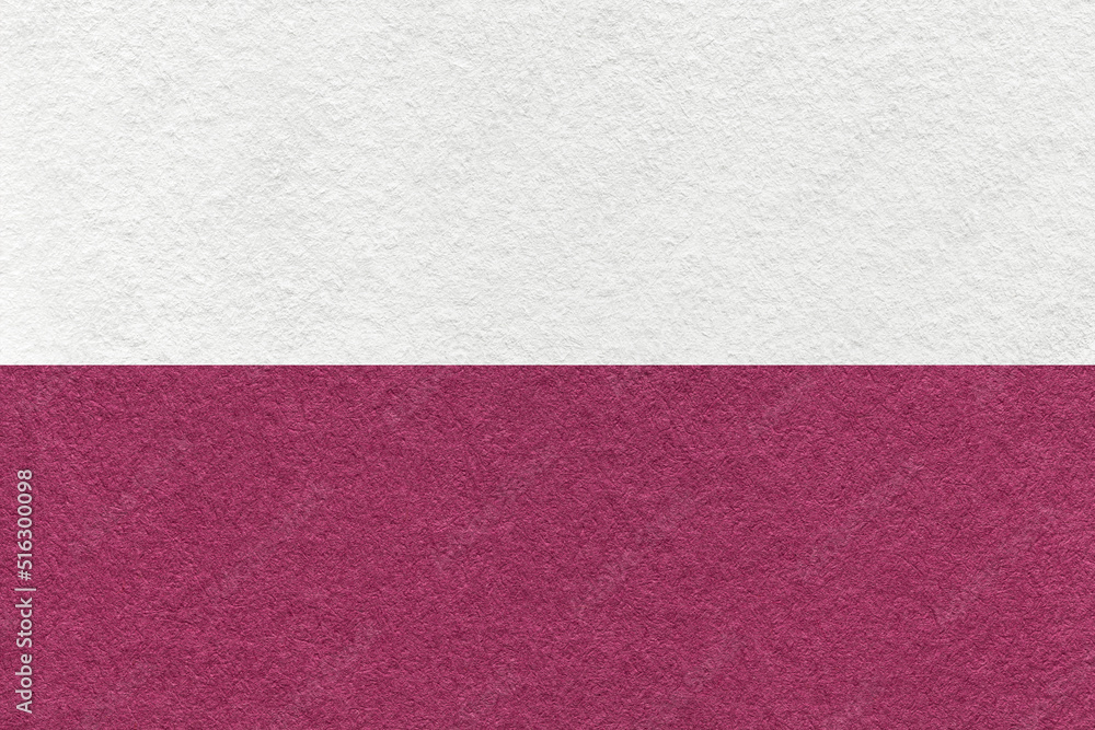 Fototapeta premium Texture of craft white and purple paper background, half two colors, macro. Structure of vintage dense wine cardboard
