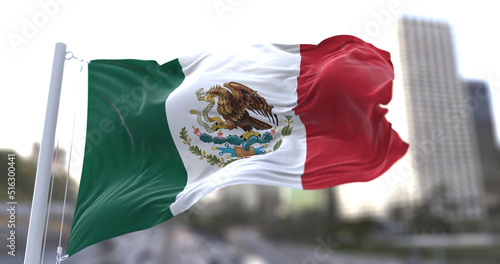 3d illustration flag of Mexico. flag symbols of Mexico.