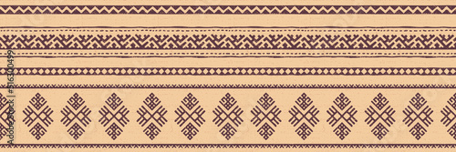 Wallpaper Mural Seamless border, ethnic background, hand drawing, vector banner Torontodigital.ca
