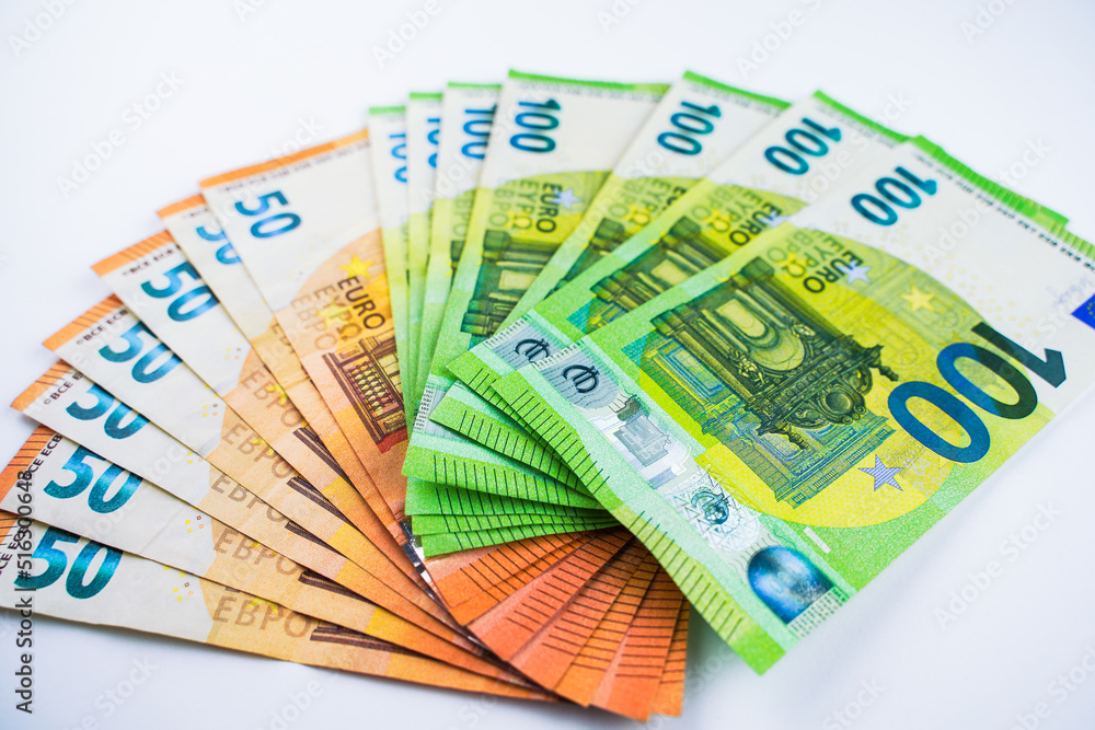 Background from paper money. Euro banknotes. Cash Background from paper money. Euro banknotes. Cash