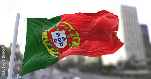 3d illustration flag of Portugal. flag symbols of Portugal.