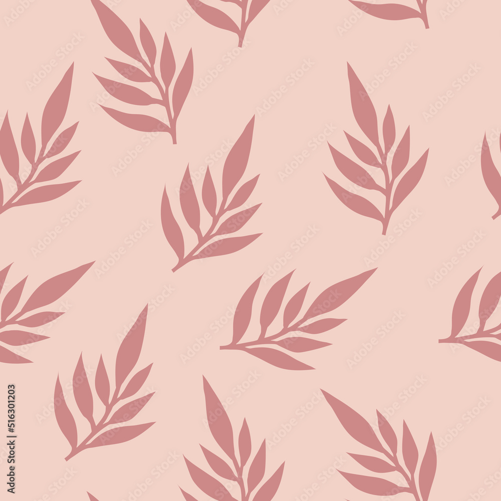 Seamless pattern with tropical branches. Modern wallpaper, textiles, print for women's clothing. Seamless pattern with tropical branches. Modern wallpaper, textiles, print for women's clothing.